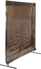 Singer Safety - 6 Ft. Wide x 6 Ft. High, 14 mil Thick Transparent Vinyl Portable Welding Screen Kit - Gray - Americas Industrial Supply