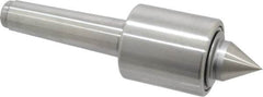 Made in USA - MT4 Taper Shank, 2-1/2" Head Diam 2,890 Lb Capacity Live Center - 2-11/16" Head Length, 1-1/4" Point Diam, 1-1/2" Point Len, 8-5/8" OAL, Standard Point - Americas Industrial Supply