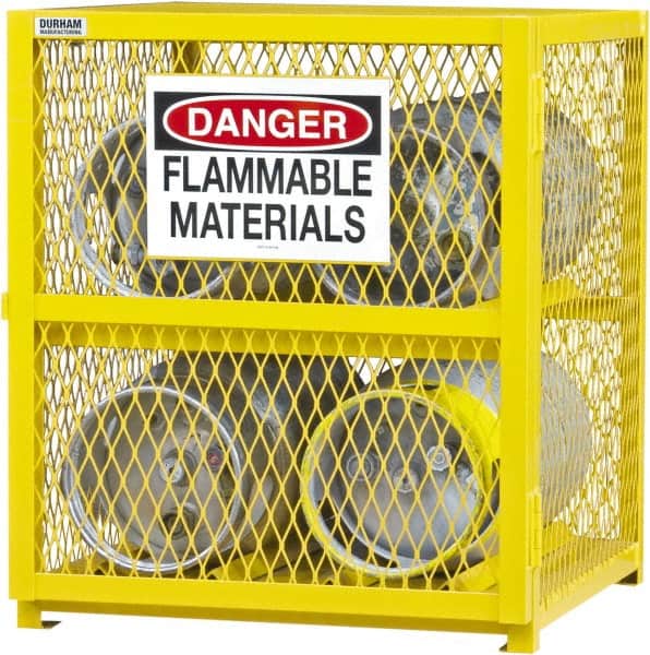 Durham - 1 Shelf Gas Cylinder Storage Cabinet - Steel, 30" Wide x 30" Deep x 35" High - Americas Industrial Supply