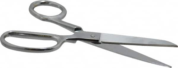 Heritage Cutlery - 2-1/2" LOC, 6" OAL Chrome Plated Standard Shears - Right Hand, Metal Straight Handle, For General Purpose Use - Americas Industrial Supply