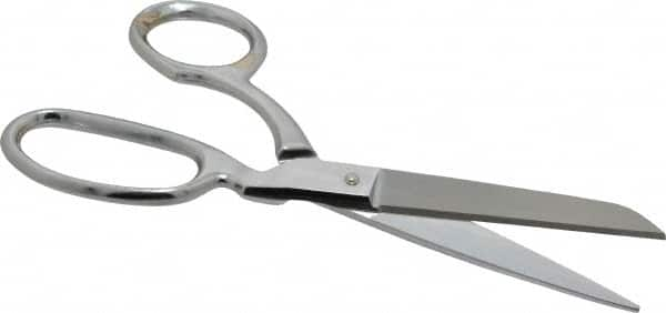 Heritage Cutlery - 3" LOC, 7" OAL Chrome Plated Standard Shears - Right Hand, Metal Bent Handle, For General Purpose Use - Americas Industrial Supply