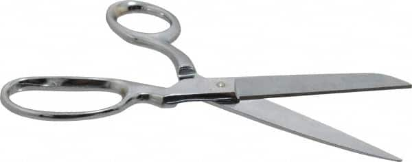 Heritage Cutlery - 3-1/2" LOC, 8-1/2" OAL Chrome Plated Standard Shears - Right Hand, Metal Offset Handle, For General Purpose Use - Americas Industrial Supply