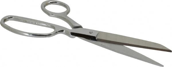 Heritage Cutlery - 4" LOC, 9" OAL Chrome Plated Standard Shears - Right Hand, Metal Bent Handle, For General Purpose Use - Americas Industrial Supply