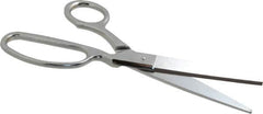 Heritage Cutlery - 4" LOC, 9" OAL Chrome Plated Standard Shears - Right Hand, Metal Offset Handle, For General Purpose Use - Americas Industrial Supply
