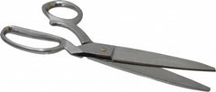 Heritage Cutlery - 4-3/4" LOC, 10" OAL Chrome Plated Standard Shears - Right Hand, Metal Bent Handle, For General Purpose Use - Americas Industrial Supply