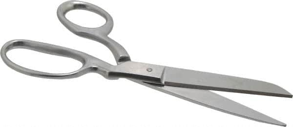 Heritage Cutlery - 3-1/2" LOC, 8-1/2" OAL Stainless Steel Standard Shears - Right Hand, Metal Bent Handle, For General Purpose Use - Americas Industrial Supply