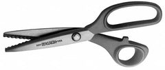 Heritage Cutlery - 2-7/8" LOC, 8-1/4" OAL Stainless Steel Standard Shears - Right Hand, Metal Bent Handle, For Pinking - Americas Industrial Supply