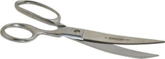 Heritage Cutlery - 3-1/2" LOC, 8" OAL Chrome Plated Standard Shears - Right Hand, Plastic Straight Handle, For Poultry Processing - Americas Industrial Supply