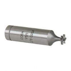 Made in USA - 5/16" Diam x 1/16" Face Width, Cobalt, 6 Teeth, Shank Connection Woodruff Keyseat Cutter - Uncoated, 2-1/16" OAL x 1/2" Shank, Straight Teeth, ANSI 202-1/2, Old Standard 206 - Americas Industrial Supply