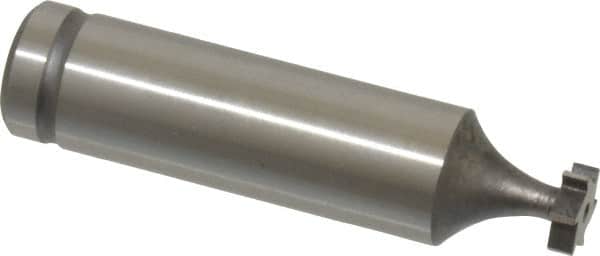 Made in USA - 5/16" Diam x 3/32" Face Width, Cobalt, 6 Teeth, Shank Connection Woodruff Keyseat Cutter - Uncoated, 2-3/32" OAL x 1/2" Shank, Straight Teeth, ANSI 302-1/2, Old Standard 207 - Americas Industrial Supply