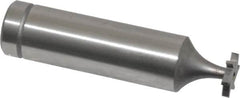 Made in USA - 3/8" Diam x 1/16" Face Width, Cobalt, 6 Teeth, Shank Connection Woodruff Keyseat Cutter - Uncoated, 2-1/16" OAL x 1/2" Shank, Straight Teeth, ANSI 203, Old Standard 211 - Americas Industrial Supply