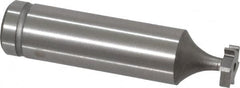 Made in USA - 3/8" Diam x 3/32" Face Width, Cobalt, 6 Teeth, Shank Connection Woodruff Keyseat Cutter - Uncoated, 2-3/32" OAL x 1/2" Shank, Straight Teeth, ANSI 303, Old Standard 212 - Americas Industrial Supply