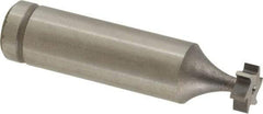 Made in USA - 3/8" Diam x 1/8" Face Width, Cobalt, 6 Teeth, Shank Connection Woodruff Keyseat Cutter - Uncoated, 2-1/8" OAL x 1/2" Shank, Straight Teeth, ANSI 403, Old Standard 213 - Americas Industrial Supply
