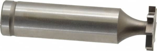 Made in USA - 5/8" Diam x 3/32" Face Width, Cobalt, 8 Teeth, Shank Connection Woodruff Keyseat Cutter - Uncoated, 2-3/32" OAL x 1/2" Shank, Straight Teeth, ANSI 305, Old Standard 4 - Americas Industrial Supply