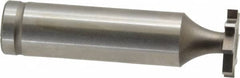 Made in USA - 5/8" Diam x 3/32" Face Width, Cobalt, 8 Teeth, Shank Connection Woodruff Keyseat Cutter - Uncoated, 2-3/32" OAL x 1/2" Shank, Straight Teeth, ANSI 305, Old Standard 4 - Americas Industrial Supply