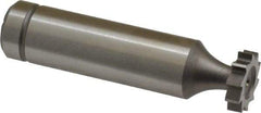 Made in USA - 1/2" Diam x 1/8" Face Width, Cobalt, 10 Teeth, Shank Connection Woodruff Keyseat Cutter - Uncoated, 2-1/8" OAL x 1/2" Shank, Straight Teeth, ANSI 404, Old Standard 3 - Americas Industrial Supply