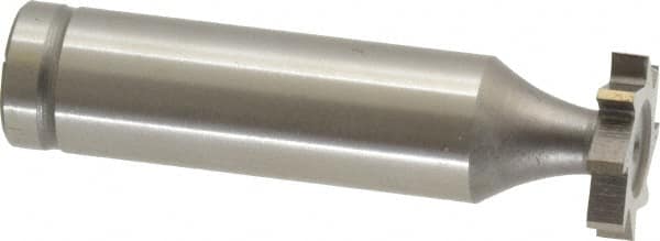 Made in USA - 5/8" Diam x 1/8" Face Width, Cobalt, 8 Teeth, Shank Connection Woodruff Keyseat Cutter - Uncoated, 2-1/8" OAL x 1/2" Shank, Straight Teeth, ANSI 405, Old Standard 5 - Americas Industrial Supply