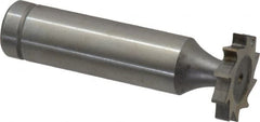 Made in USA - 3/4" Diam x 1/8" Face Width, Cobalt, 10 Teeth, Shank Connection Woodruff Keyseat Cutter - Uncoated, 2-1/8" OAL x 1/2" Shank, Straight Teeth, ANSI 406, Old Standard 7 - Americas Industrial Supply