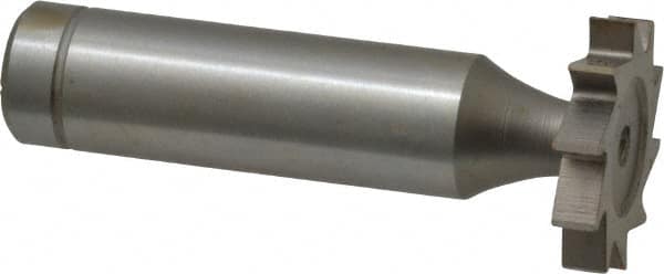Made in USA - 7/8" Diam x 5/32" Face Width, Cobalt, 10 Teeth, Shank Connection Woodruff Keyseat Cutter - Uncoated, 2-5/32" OAL x 1/2" Shank, Straight Teeth, ANSI 507, Old Standard 10 - Americas Industrial Supply