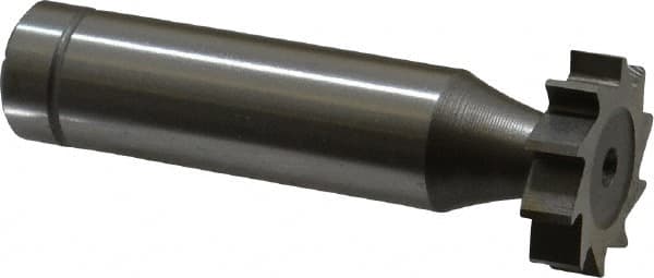 Made in USA - 3/4" Diam x 3/16" Face Width, Cobalt, 10 Teeth, Shank Connection Woodruff Keyseat Cutter - Uncoated, 2-3/16" OAL x 1/2" Shank, Straight Teeth, ANSI 606, Old Standard 9 - Americas Industrial Supply