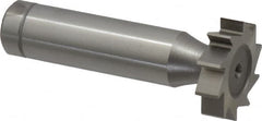 Made in USA - 7/8" Diam x 7/32" Face Width, Cobalt, 10 Teeth, Shank Connection Woodruff Keyseat Cutter - Uncoated, 2-7/32" OAL x 1/2" Shank, Straight Teeth, ANSI 707, Old Standard 12 - Americas Industrial Supply