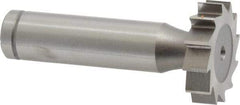 Made in USA - 1" Diam x 1/4" Face Width, Cobalt, 12 Teeth, Shank Connection Woodruff Keyseat Cutter - Uncoated, 2-1/4" OAL x 1/2" Shank, Straight Teeth, ANSI 808, Old Standard 15 - Americas Industrial Supply