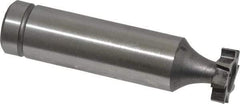 Made in USA - 1/2" Diam x 1/8" Face Width, Cobalt, 8 Teeth, Shank Connection Woodruff Keyseat Cutter - Uncoated, 2-1/8" OAL x 1/2" Shank, Staggered Teeth, ANSI 404, Old Standard 3 - Americas Industrial Supply