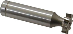 Made in USA - 5/8" Diam x 5/32" Face Width, Cobalt, 8 Teeth, Shank Connection Woodruff Keyseat Cutter - Uncoated, 2-5/32" OAL x 1/2" Shank, Staggered Teeth, ANSI 505, Old Standard 6 - Americas Industrial Supply