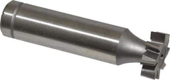 Made in USA - 5/8" Diam x 3/16" Face Width, Cobalt, 8 Teeth, Shank Connection Woodruff Keyseat Cutter - Uncoated, 2-3/16" OAL x 1/2" Shank, Staggered Teeth, ANSI 605, Old Standard 61 - Americas Industrial Supply