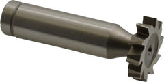 Made in USA - 7/8" Diam x 3/16" Face Width, Cobalt, 10 Teeth, Shank Connection Woodruff Keyseat Cutter - Uncoated, 2-3/16" OAL x 1/2" Shank, Staggered Teeth, ANSI 607, Old Standard 11 - Americas Industrial Supply