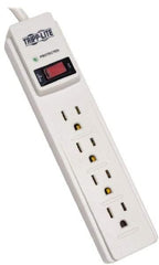 Tripp-Lite - 4 Outlets, 120 VAC15 Amps, 4' Cord, Power Outlet Strip - Floor, Keyhole Mount, 5-15 NEMA Configuration, 8" Strip - Americas Industrial Supply