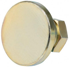 Gibraltar - 3750 Lb Capacity, 3/8-16 Thread, 7/8" OAL, Zinc Stud, Tapped Pivotal Socket Mount Leveling Mount - 1-1/4" Base Diam, Zinc Pad, 5/8" Hex - Americas Industrial Supply