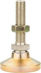 Gibraltar - 1/2-13 Bolt Thread, Studded Pivotal Stud Mount Leveling Pad & Mount - 5,000 Max Lb Capacity, 1-7/8" Base Diam - Americas Industrial Supply