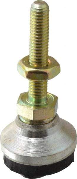 Gibraltar - 10-32 Bolt Thread, Studded Pivotal Stud Mount Leveling Pad & Mount - 150 Max Lb Capacity, 3/4" Base Diam - Americas Industrial Supply