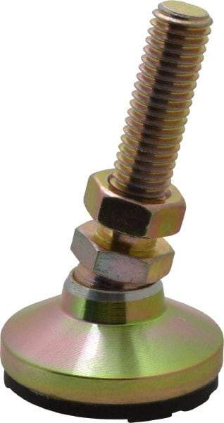 Gibraltar - 1/2-13 Bolt Thread, Studded Pivotal Stud Mount Leveling Pad & Mount - 700 Max Lb Capacity, 1-7/8" Base Diam - Americas Industrial Supply