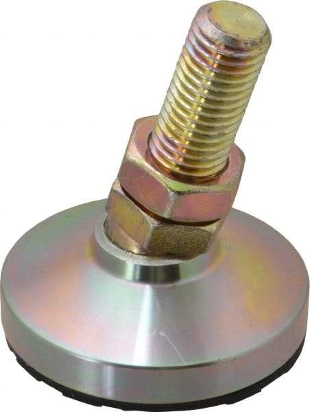 Gibraltar - 3/4-10 Bolt Thread, Studded Pivotal Stud Mount Leveling Pad & Mount - 1,800 Max Lb Capacity, 3" Base Diam - Americas Industrial Supply