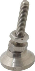 Gibraltar - 10-32 Bolt Thread, Studded Pivotal Stud Mount Leveling Pad & Mount - 700 Max Lb Capacity, 3/4" Base Diam - Americas Industrial Supply