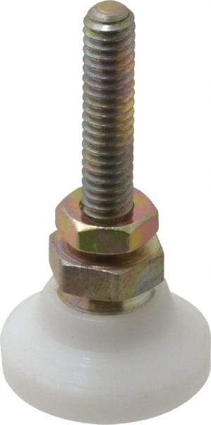 Gibraltar - 1/4-20 Bolt Thread, Studded Pivotal Stud Mount Leveling Pad & Mount - 200 Max Lb Capacity, 1" Base Diam - Americas Industrial Supply