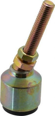 Gibraltar - 50 Lb Capacity, 3/8-16 Thread, 3-1/2" OAL, Zinc Stud, Studded Socket Mount Leveling Mount - 2" Stud Length, 1-1/4" Base Diam, Zinc Pad, 5/8" Hex - Americas Industrial Supply