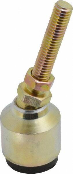 Gibraltar - 100 Lb Capacity, 3/8-16 Thread, 3-1/2" OAL, Zinc Stud, Studded Socket Mount Leveling Mount - 2" Stud Length, 1-1/4" Base Diam, Zinc Pad, 5/8" Hex - Americas Industrial Supply