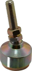 Gibraltar - 2400 Lb Capacity, 1/2-13 Thread, 3-3/4" OAL, Zinc Stud, Studded Socket Mount Leveling Mount - 2" Stud Length, 1-7/8" Base Diam, Zinc Pad, 3/4" Hex - Americas Industrial Supply