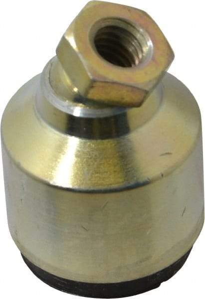 Gibraltar - 50 Lb Capacity, 3/8-16 Thread, 1-1/2" OAL, Zinc Stud, Tapped Socket Mount Leveling Pad - 1-1/4" Base Diam, Zinc Pad, 5/8" Hex - Americas Industrial Supply