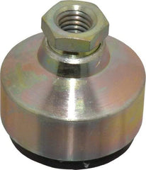 Gibraltar - 120 Lb Capacity, 1/2-13 Thread, 1-3/4" OAL, Zinc Stud, Tapped Socket Mount Leveling Pad - 1-7/8" Base Diam, Zinc Pad, 3/4" Hex - Americas Industrial Supply