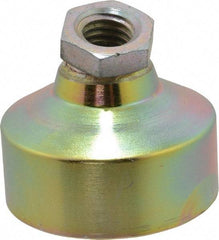 Gibraltar - 2400 Lb Capacity, 1/2-13 Thread, 1-3/4" OAL, Zinc Stud, Tapped Socket Mount Leveling Pad - 1-7/8" Base Diam, Zinc Pad, 3/4" Hex - Americas Industrial Supply
