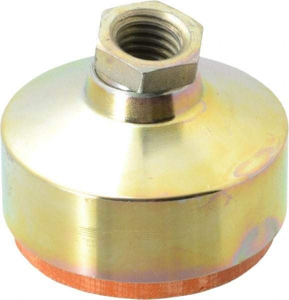 Gibraltar - 4400 Lb Capacity, 5/8-11 Thread, 1-7/8" OAL, Zinc Stud, Tapped Socket Mount Leveling Pad - 2-1/2" Base Diam, Zinc Pad, 7/8" Hex - Americas Industrial Supply