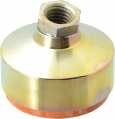 Gibraltar - 4400 Lb Capacity, 5/8-11 Thread, 1-7/8" OAL, Zinc Stud, Tapped Socket Mount Leveling Pad - 2-1/2" Base Diam, Zinc Pad, 7/8" Hex - Americas Industrial Supply