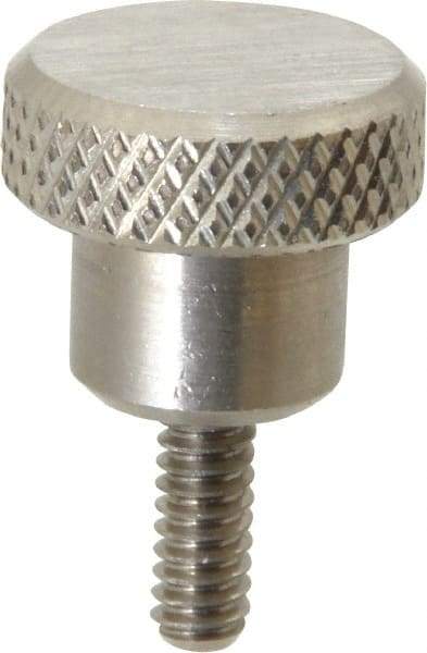 Gibraltar - 3/4" Head, Knurled Knob - Threaded Stem, Stainless Steel - Americas Industrial Supply