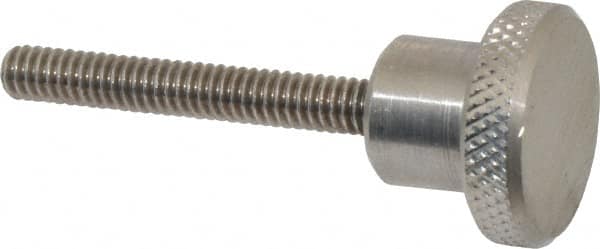 Gibraltar - 1" Head, Knurled Knob - Threaded Stem, Stainless Steel - Americas Industrial Supply