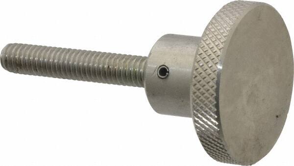Gibraltar - 1-1/2" Head, Knurled Knob - Threaded Stem, Stainless Steel - Americas Industrial Supply