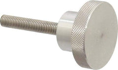 Gibraltar - 2-1/2" Head, Knurled Knob - Threaded Stem, Stainless Steel - Americas Industrial Supply